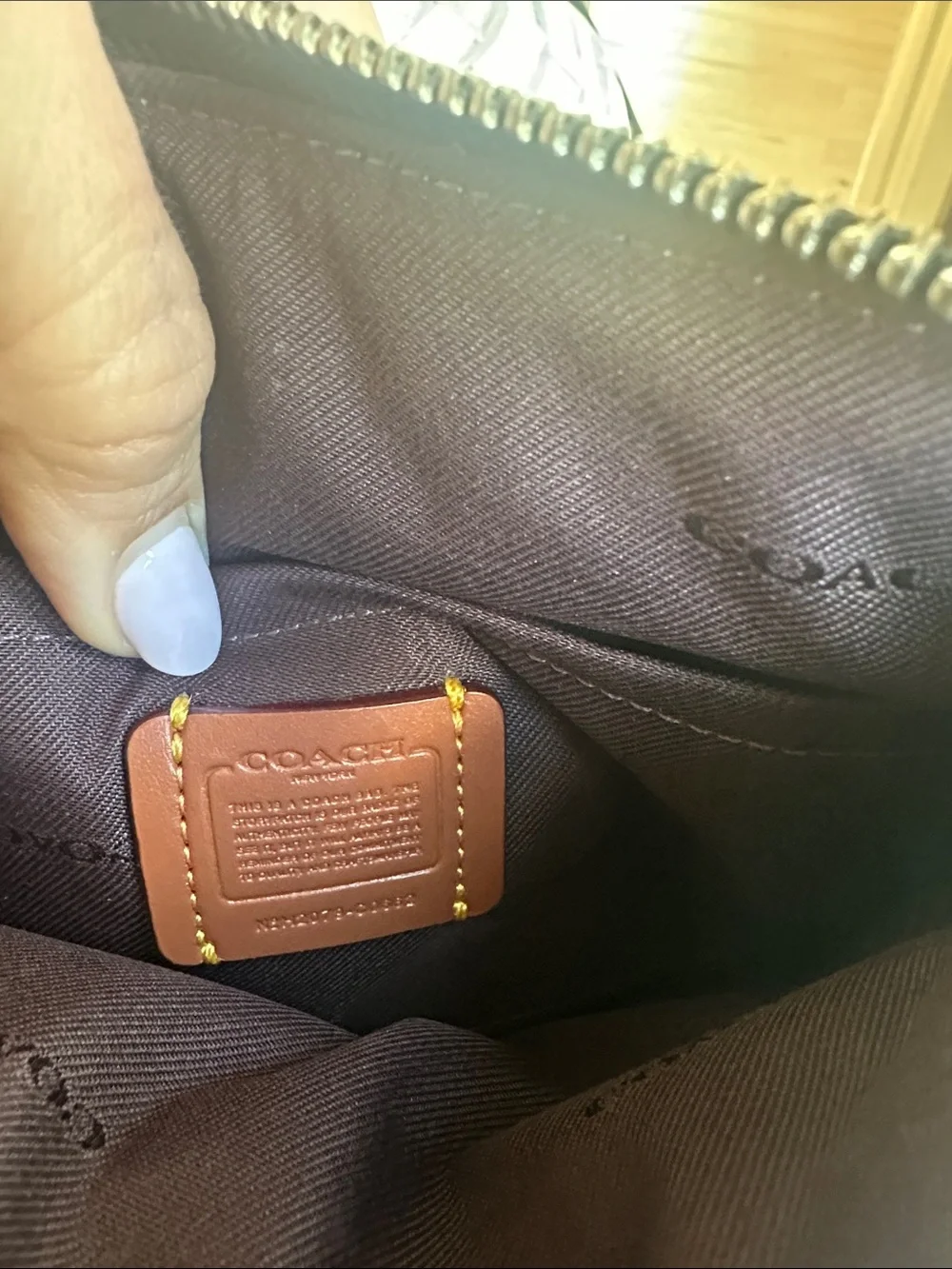 Coach Gray Canvas Messenger with Black Leather Trim